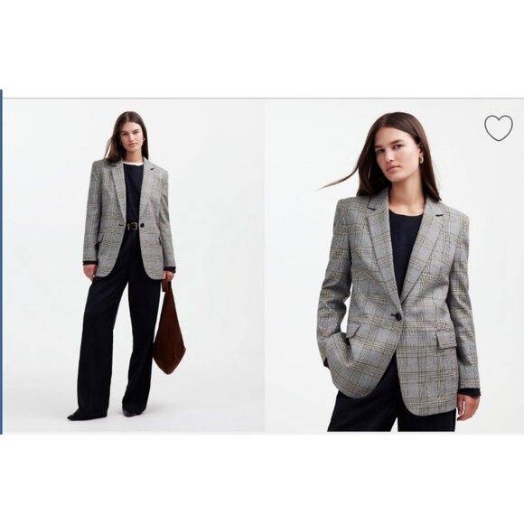 Madewell Jackets & Blazers - Madewell $238 The Kline Blazer Cooper Plaid Size 10 NS377